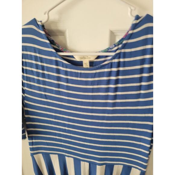 Matilda Jane Womens Small Striped Blue Road Ahead MAXI Dress Spring Picnic - Picture 3 of 6